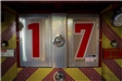 Fire truck with display of number seventeen